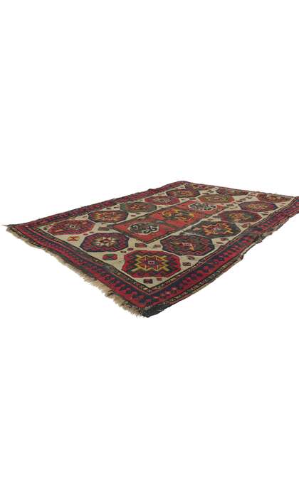 4 x 6 Antique Caucasian Kazak Rug 78211
