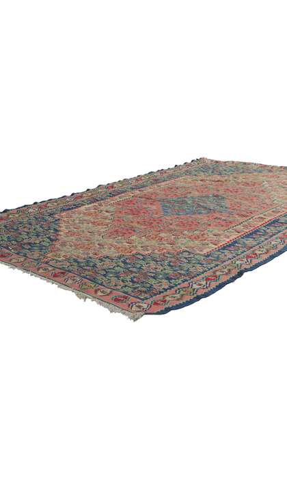 4 x 6 Vintage Persian Bijar Kilim Rug 78212