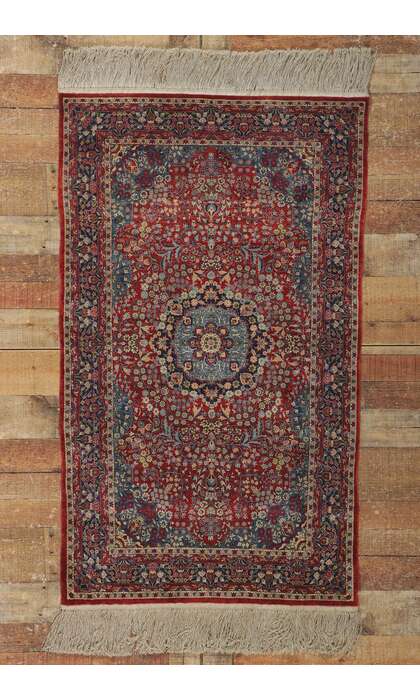 3 x 5 Vintage Silk Qum Rug 78219