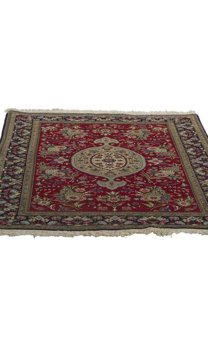 4 x 5 Vintage Persian Qum Rug 78220