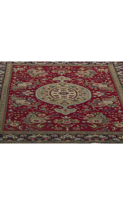 4 x 5 Vintage Persian Qum Rug 78220