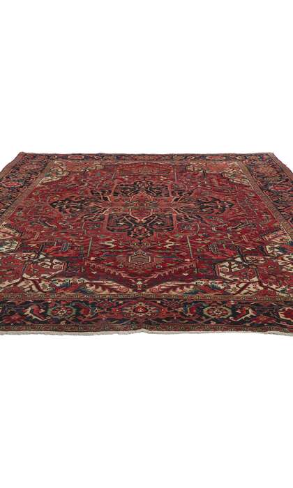 9 x 12 Antique Persian Heriz Rug 78222