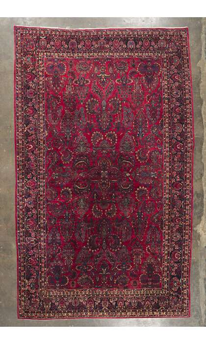 10 x 17 Antique Persian Sarouk Rug 78223