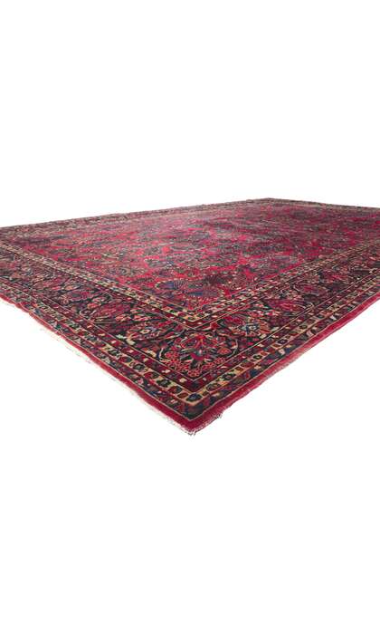 10 x 17 Antique Persian Sarouk Rug 78223