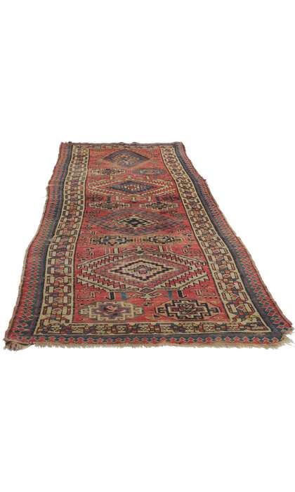 3 x 12 Antique Caucasian Kazak Runner 78225