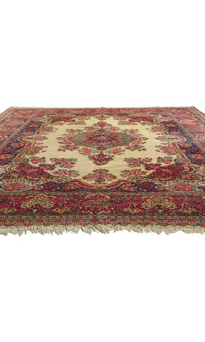 10 x 14 Vintage Persian Sarouk Rug 78229
