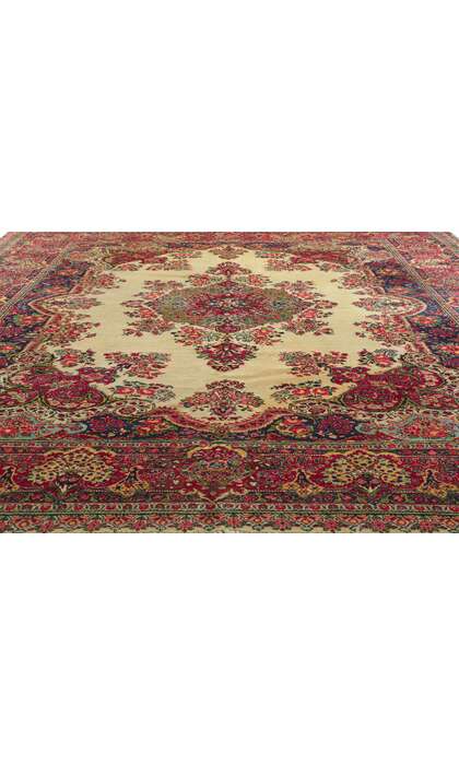10 x 14 Vintage Persian Sarouk Rug 78229