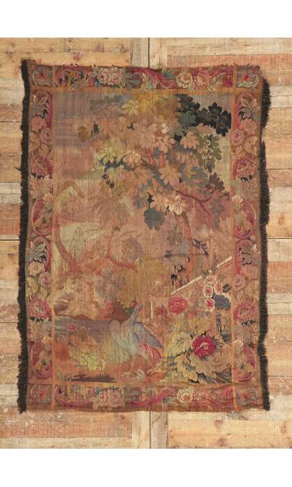 4 x 6 Antique French Aubusson Tapestry 78236