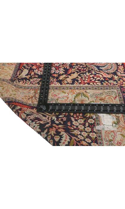 4 x 6 Vintage Persian Silk Qum Rug 78239