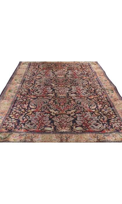 4 x 6 Vintage Persian Silk Qum Rug 78239