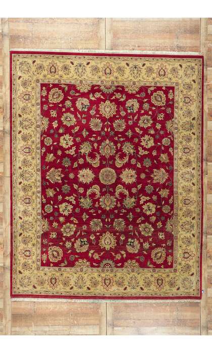 8 x 10 Vintage Red Indian Rug 78241