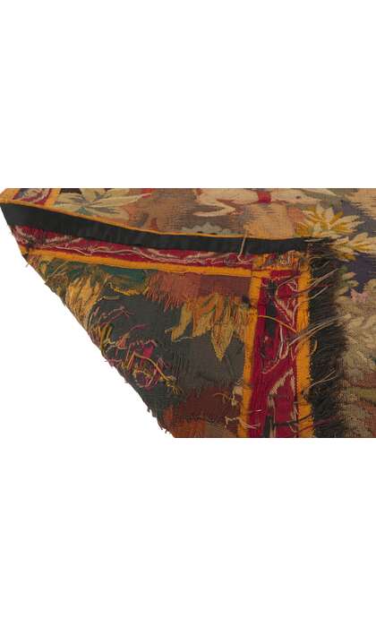 4 x 5 Antique French Aubusson Tapestry 78244