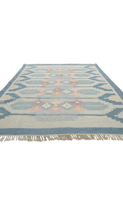 7 x 10 Vintage Swedish Kilim Rug 78246