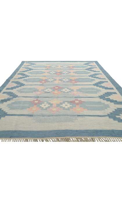 7 x 10 Ingegerd Silow Vintage Swedish Rollakan Rug 78246