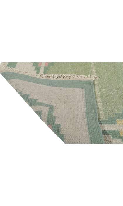 6 x 8 Vintage Swedish Kilim Rollakan Rug 78263