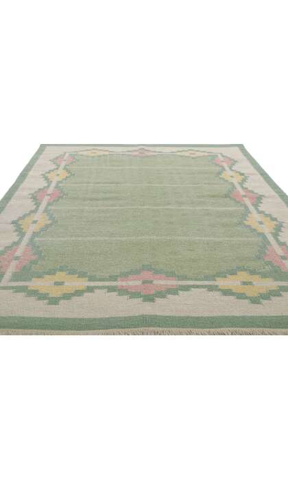 6 x 8 Vintage Swedish Kilim Rollakan Rug 78263