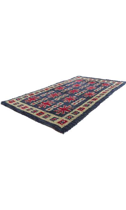 3 x 6 Vintage Finnish Rya Ryijy Rug 78270