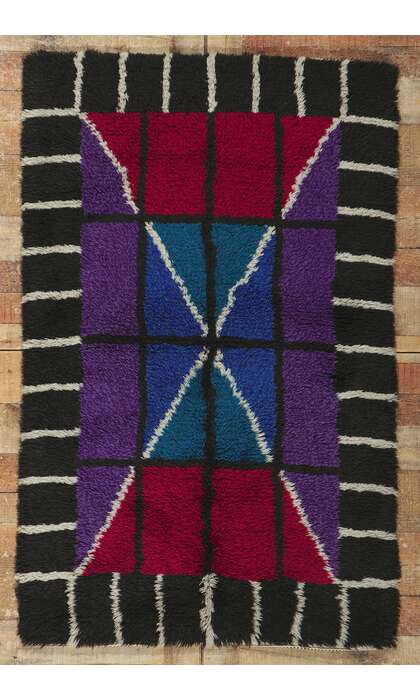 3 x 5 Vintage Swedish Rya Rug 78275