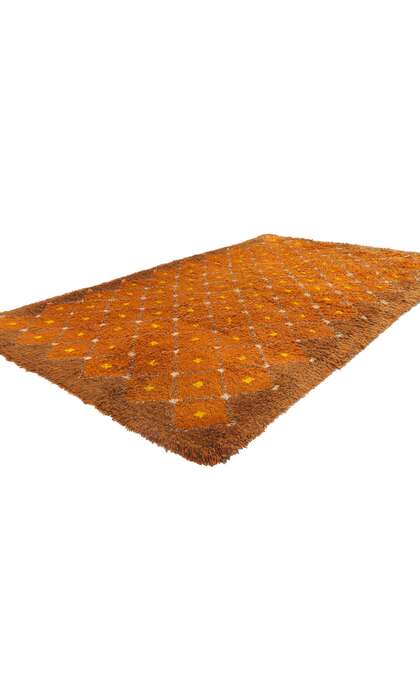 4 x 7 Vintage Danish Rya Rug 78279