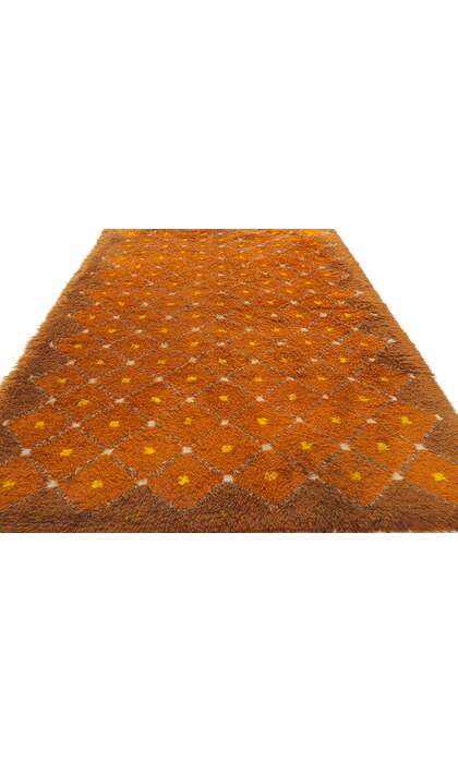 4 x 7 Vintage Danish Rya Rug 78279