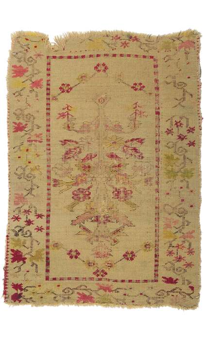 2 x 3 Antique Turkish Oushak Rug 71041