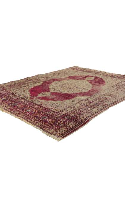 4 x 6 Antique Persian Silk Tabriz Rug 76953