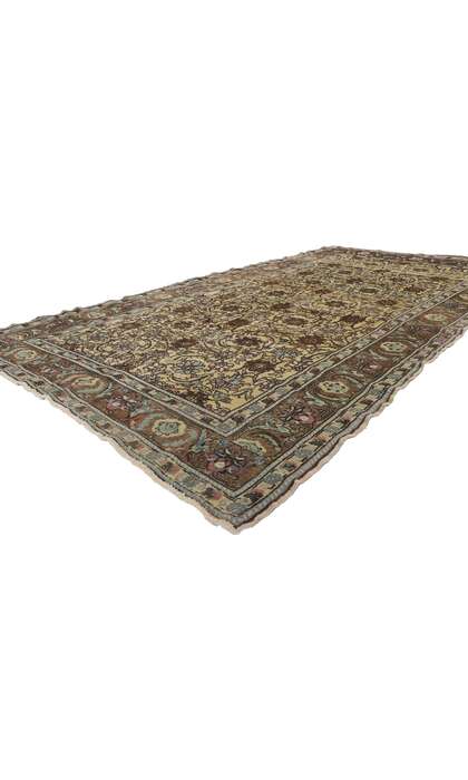5 x 10 Vintage Turkish Oushak Rug 50215