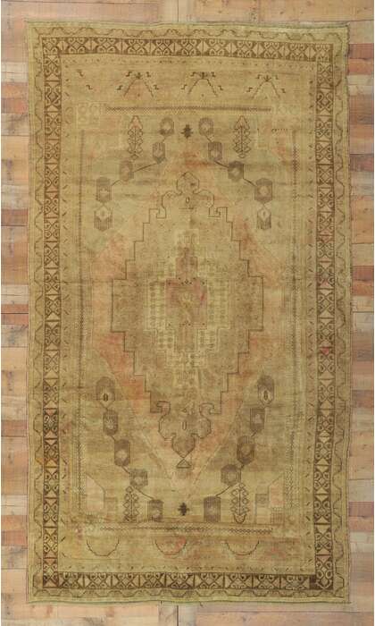 6 x 10 Vintage Turkish Oushak Rug 50518