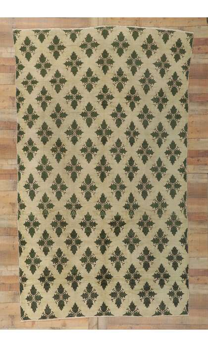 6 x 11 Vintage Turkish Oushak Rug 50219