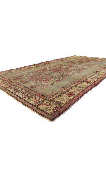 6 x 11 Vintage Turkish Oushak Rug 50216