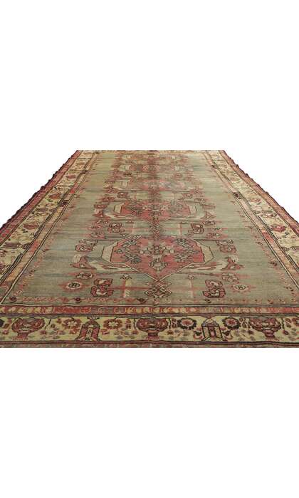 6 x 11 Vintage Turkish Oushak Rug 50216