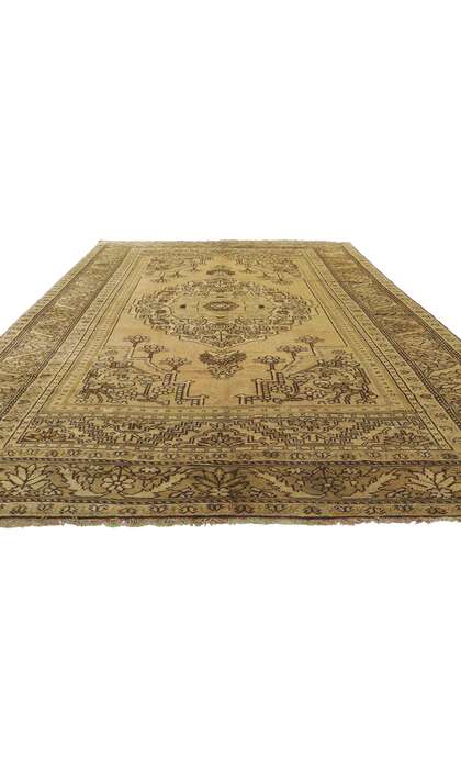 6 x 11 Vintage Turkish Oushak Rug 50517