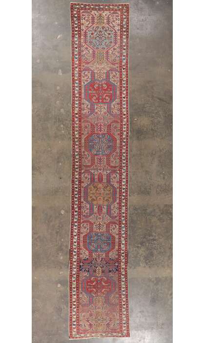 3 x 18 Antique Persian Serapi Runner 78282