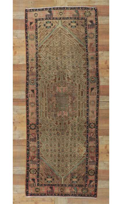 4 x 10 Vintage Persian Hamadan Rug 61079