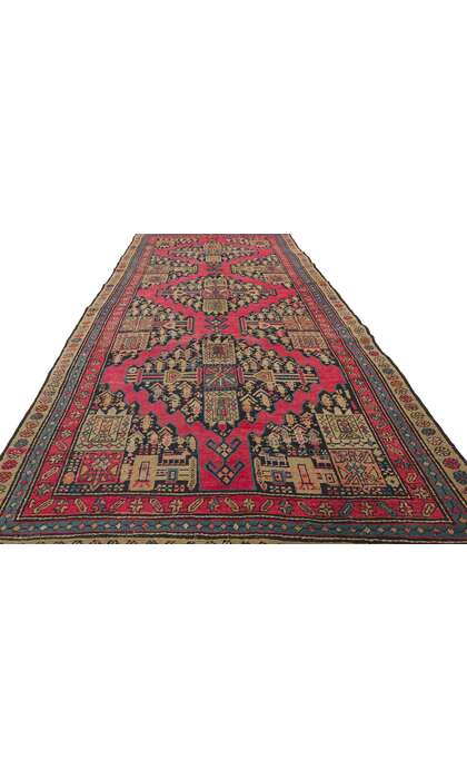 4 x 11 Antique Persian Shiraz Runner 61080