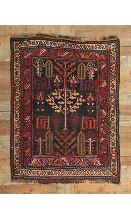 4 x 5 Antique Persian Shiraz Rug 61083
