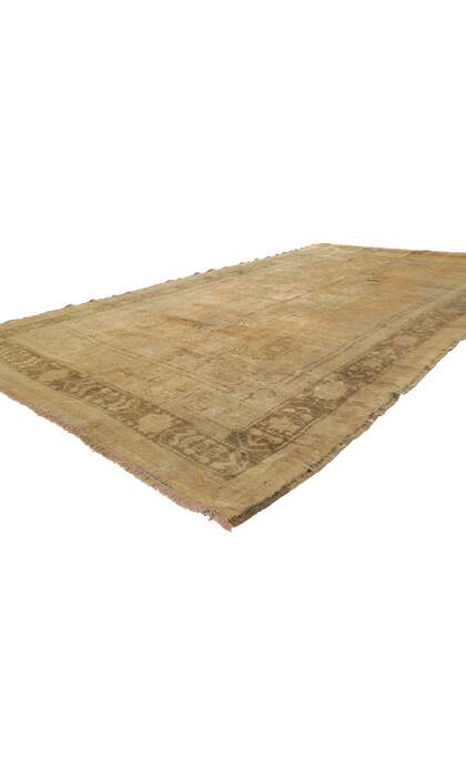 5 x 10 Vintage Turkish Oushak Rug 74091