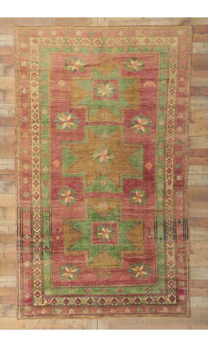 6 x 10 Vintage Turkish Oushak Rug 51385