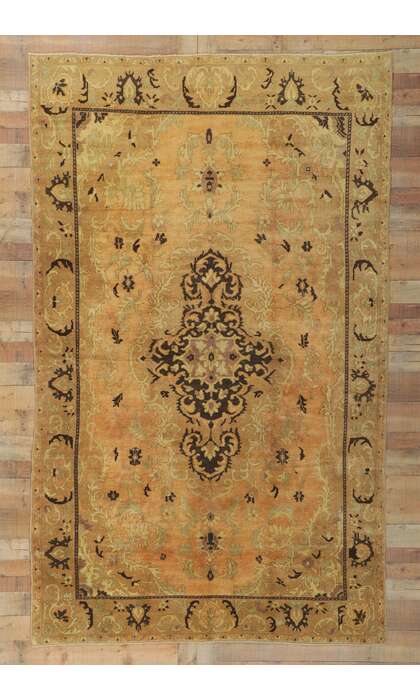 6 x 10 Vintage Turkish Oushak Rug 73761