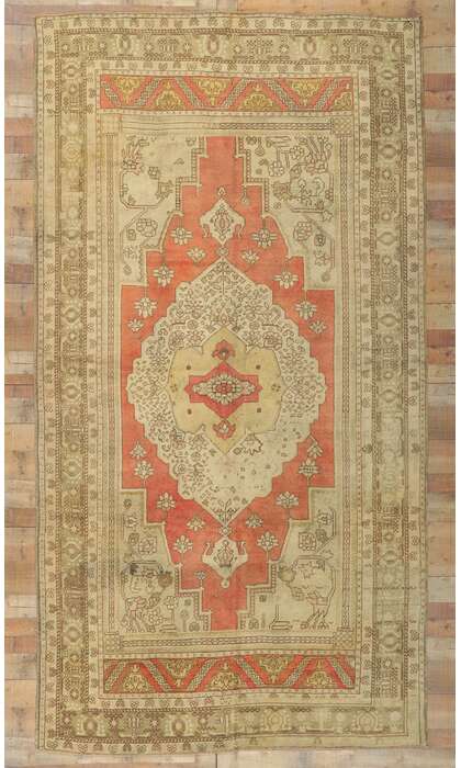 6 x 12 Vintage Turkish Oushak Rug 51340