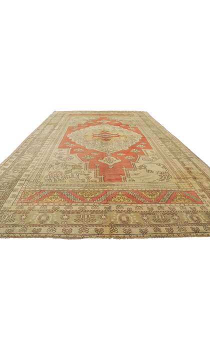 6 x 12 Vintage Turkish Oushak Rug 513406 x 12 Vintage Turkish Oushak Rug 51340