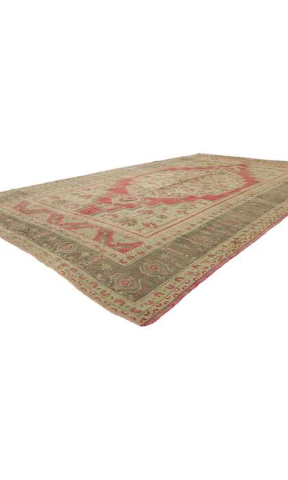 7 x 11 Vintage Turkish Oushak Rug 51367