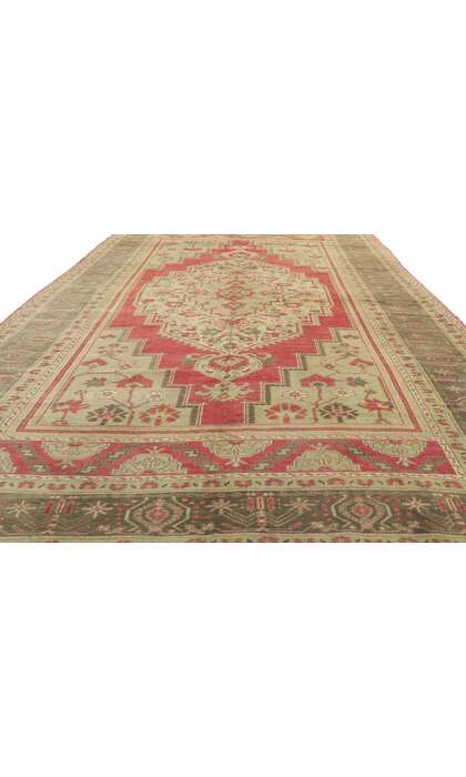 7 x 11 Vintage Turkish Oushak Rug 51367