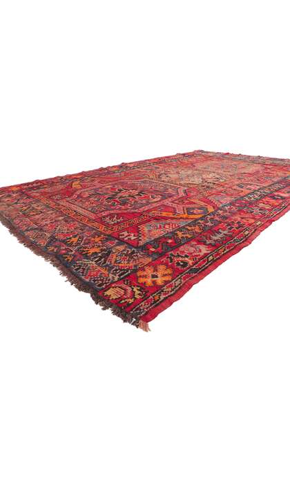 7 x 11 Vintage Red Turkish Oushak Rug 74925