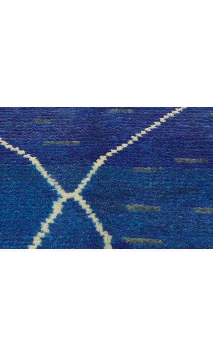 9 x 12 Modern Blue Moroccan Trellis Rug 80703