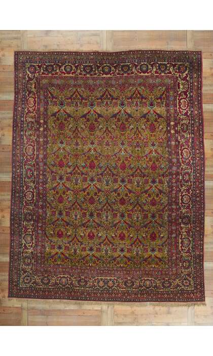 10 x 13 Antique Persian Isfahan Rug 74678