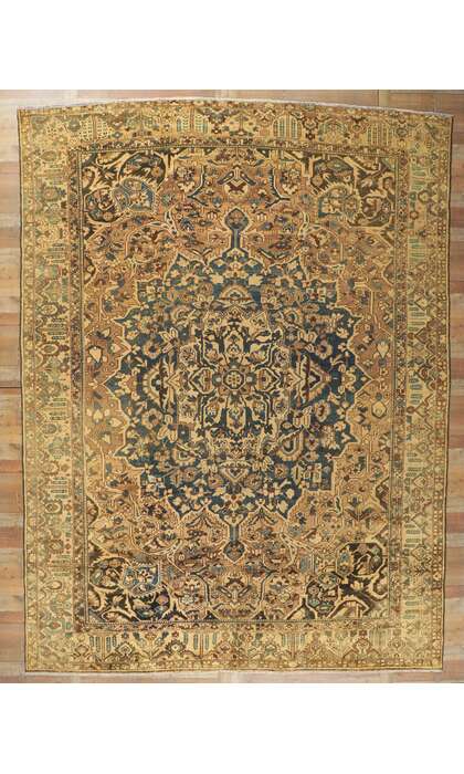 11 x 15 Vintage Persian Bakhtiari Rug 60742