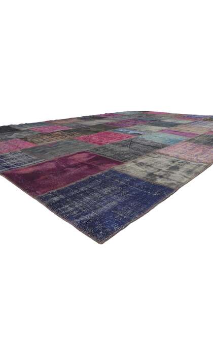 11 x 16 Vintage Purple Patchwork Rug 52130