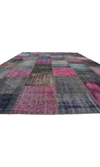 11 x 16 Vintage Purple Patchwork Rug 52130