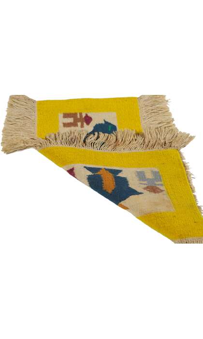 1 x 1 Vintage Peruvian Tapestry Rug 78294